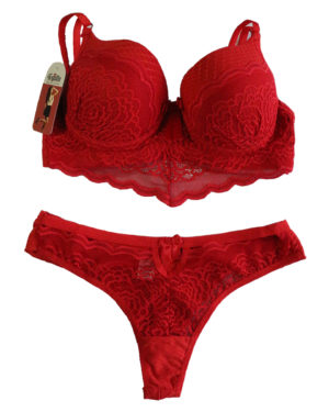 Conjunto Lingerie sexy vermelho togatta